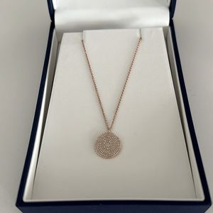 Rose Gold Pave Diamond Pendant